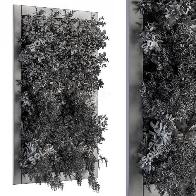 Rustic Vertical Plant Frame 3D model image 4