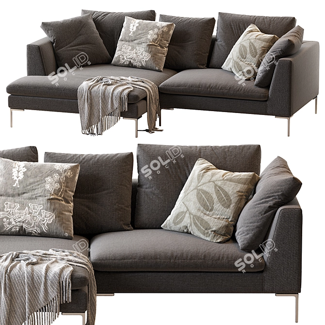 B&B Italia Charles Large: Sleek Designer Sofa 3D model image 2