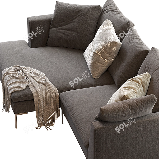 B&B Italia Charles Large: Sleek Designer Sofa 3D model image 3