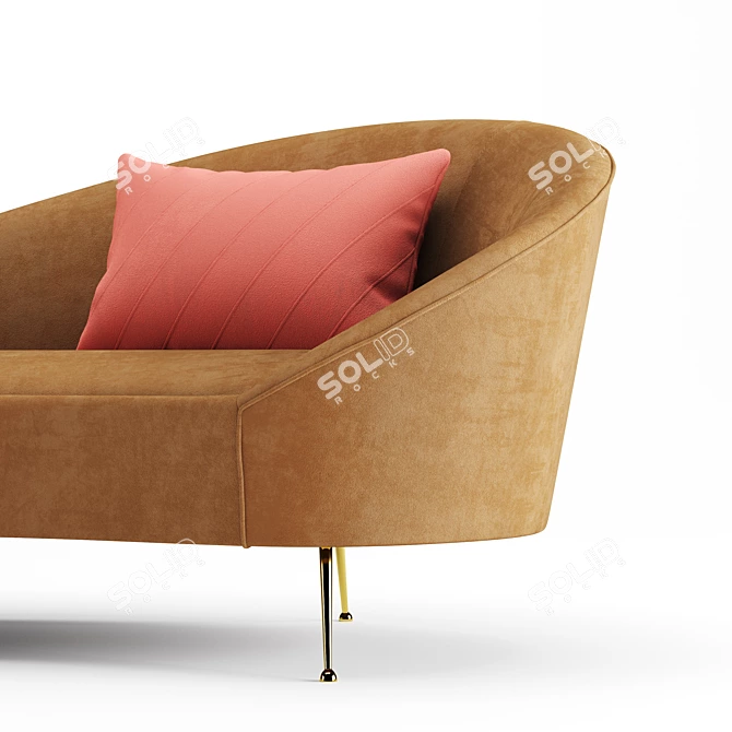 KARE Night Fever Sofa in Hellbraun 3D model image 2