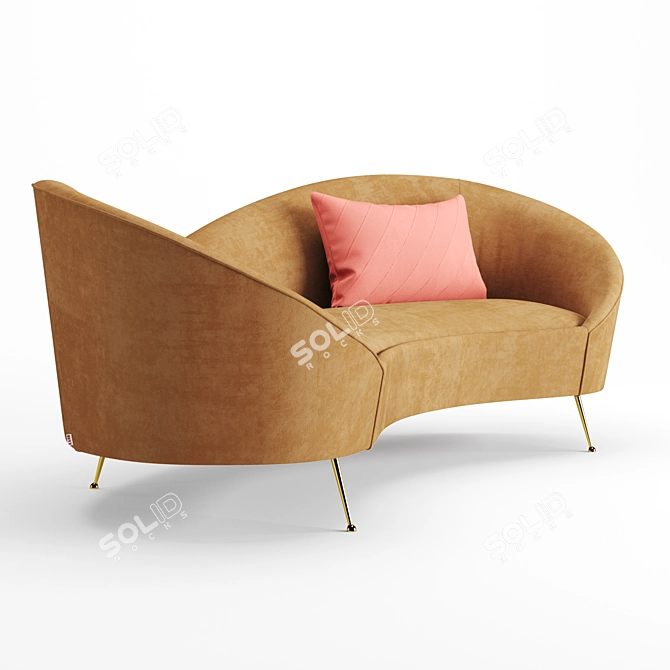 KARE Night Fever Sofa in Hellbraun 3D model image 3