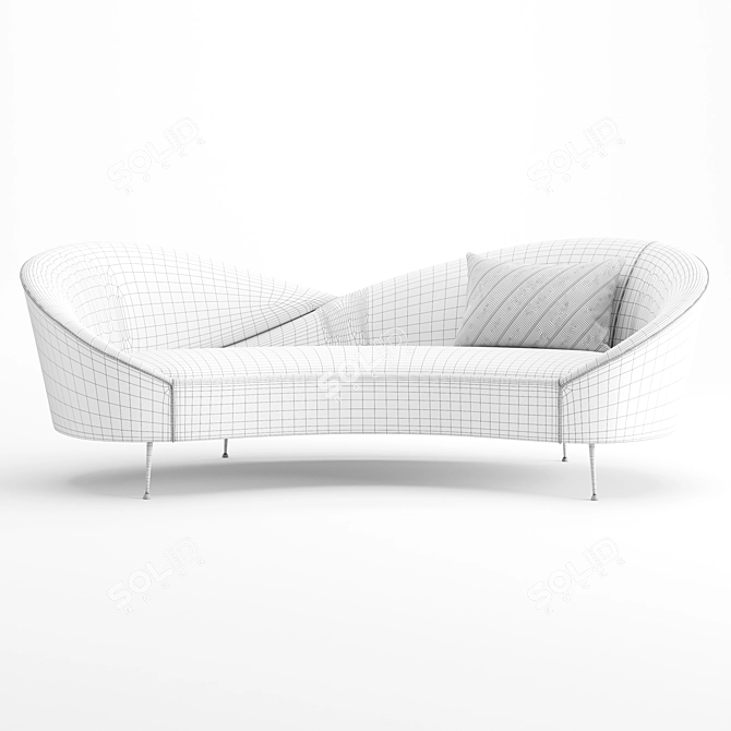 KARE Night Fever Sofa in Hellbraun 3D model image 4