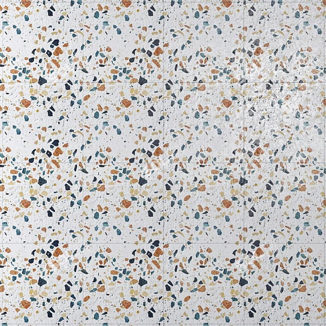 Seamless Porcelain Terrazzo Tile 3D model image 2