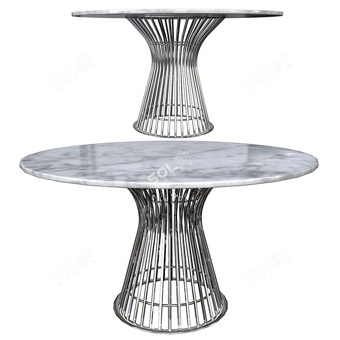 Knoll Platner Modern Table 3D model image 2