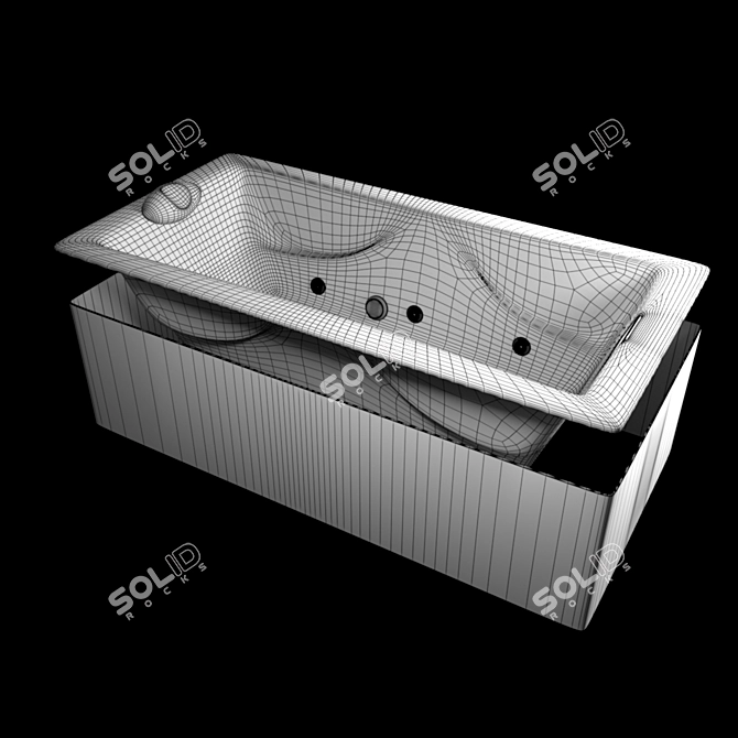 Luxury Whirlpool Bath Tub 3D model image 5