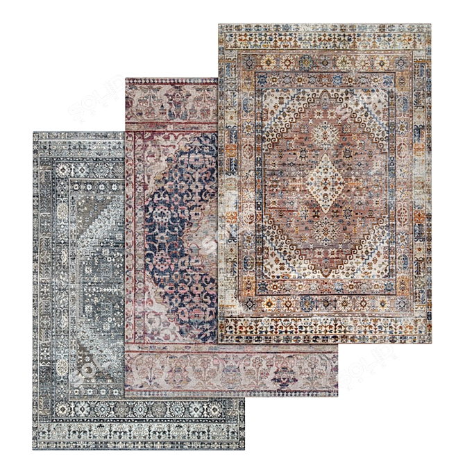 Premium Rug Set | High-Quality Textures 3D model image 1