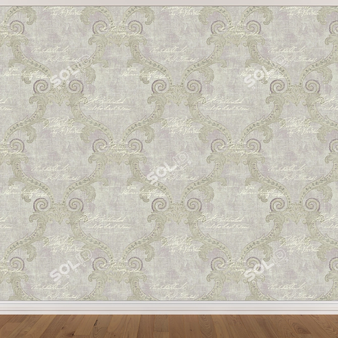 Seamless Wallpaper Set - 3 Colors 3D model image 2