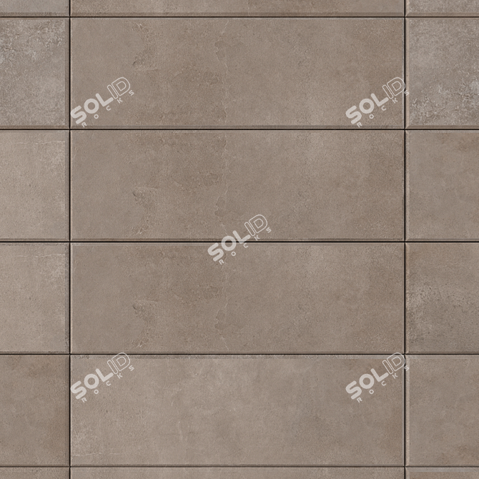 Suite Gray Concrete Wall Tiles 3D model image 2