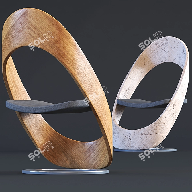 Elegant B&B Italia Chair 3D model image 2