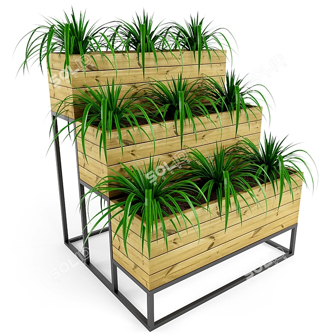 3D Flower Box for Plants 3D model image 1