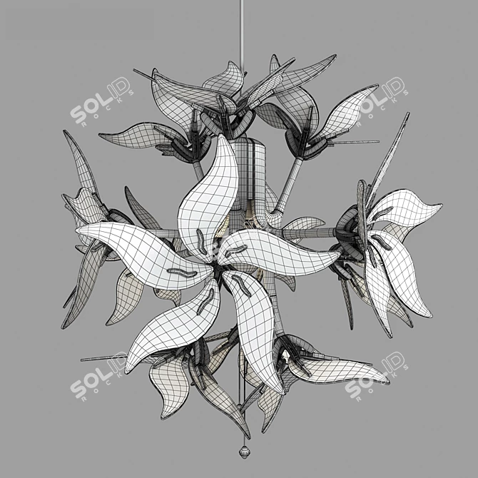 Ramsele Floral Pendant Lamp 3D model image 5