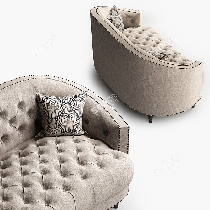 Coaster Avonlea Loveseat: Sleek and Stylish Upholstered Seating 3D model image 2
