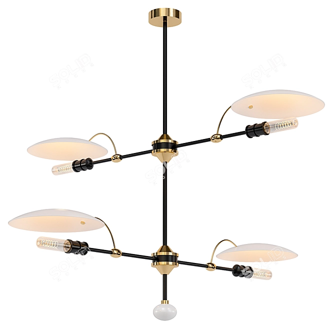 Panama Metal Pendant Lamp 3D model image 1