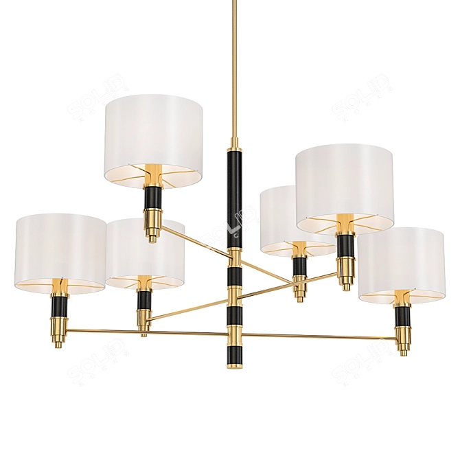 Vintage Art American Pendant Light 3D model image 1