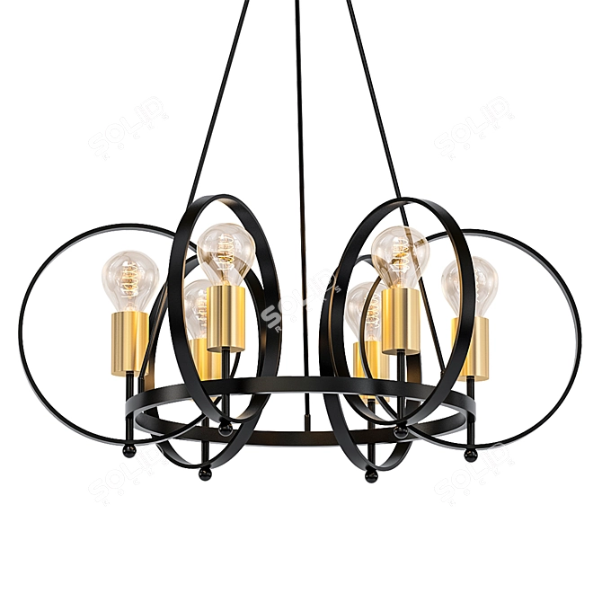 Elegant Liberty Pendant Chandelier 3D model image 1