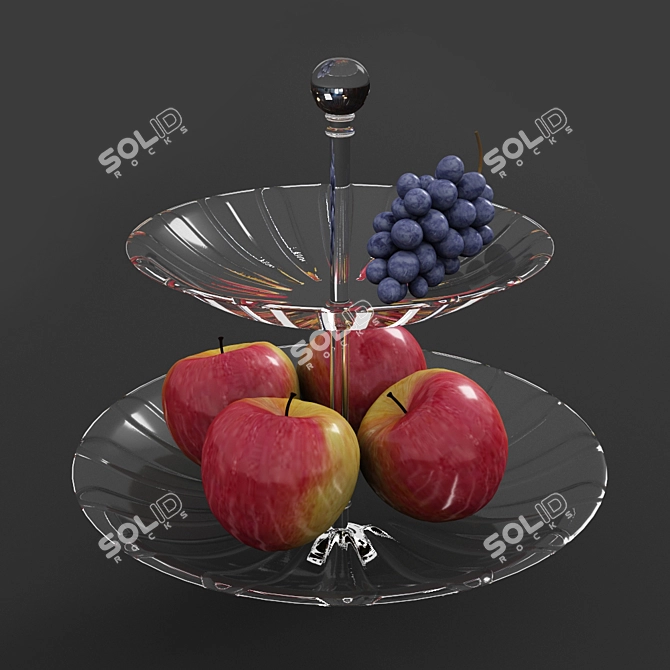 Elegant Fruit Vase 3D model image 1