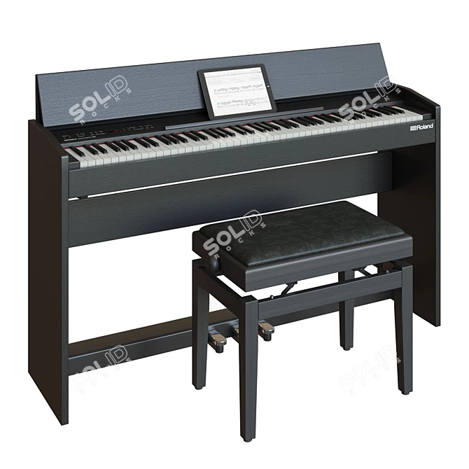 Roland F-140R Digital Piano 3D model image 1