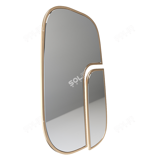 Vintage Brass Mirror Set, Iodus 3D model image 2