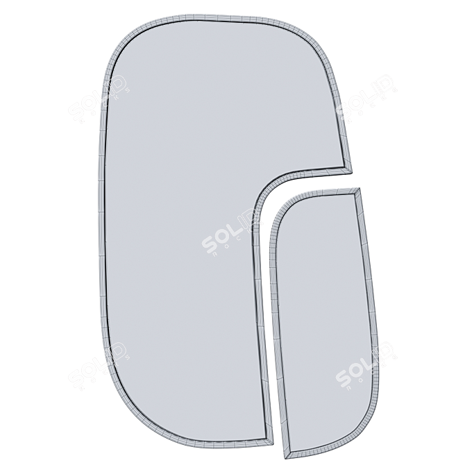 Vintage Brass Mirror Set, Iodus 3D model image 5