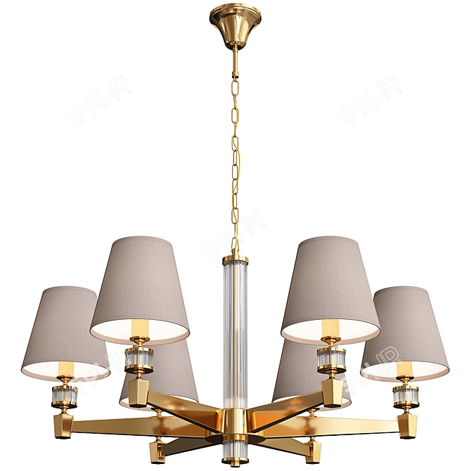 MW-Light DelRey 6 - Stylish Adjustable Chandelier 3D model image 2