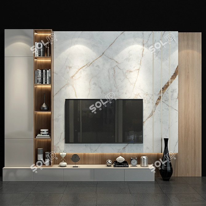 118 TV Shelf Set 3D model image 1