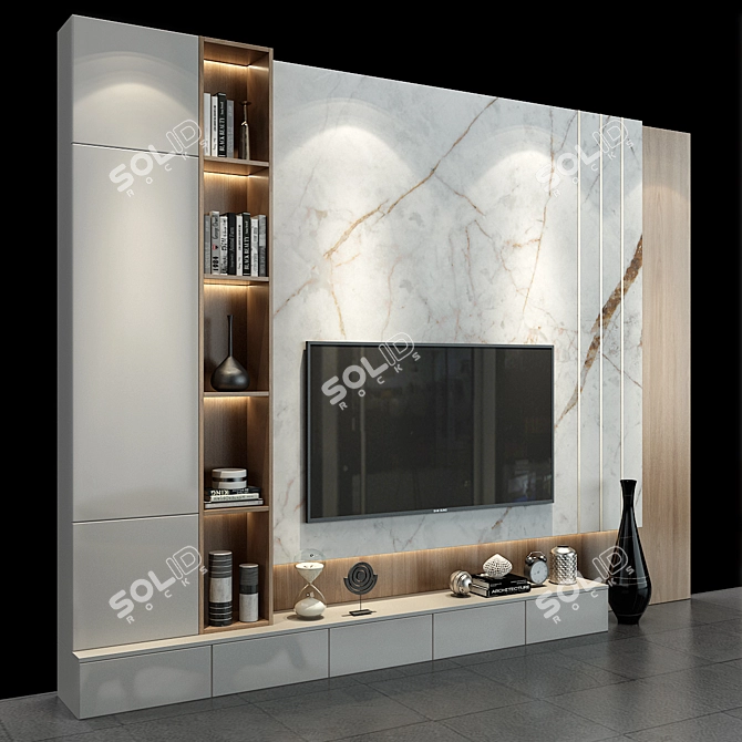 118 TV Shelf Set 3D model image 2