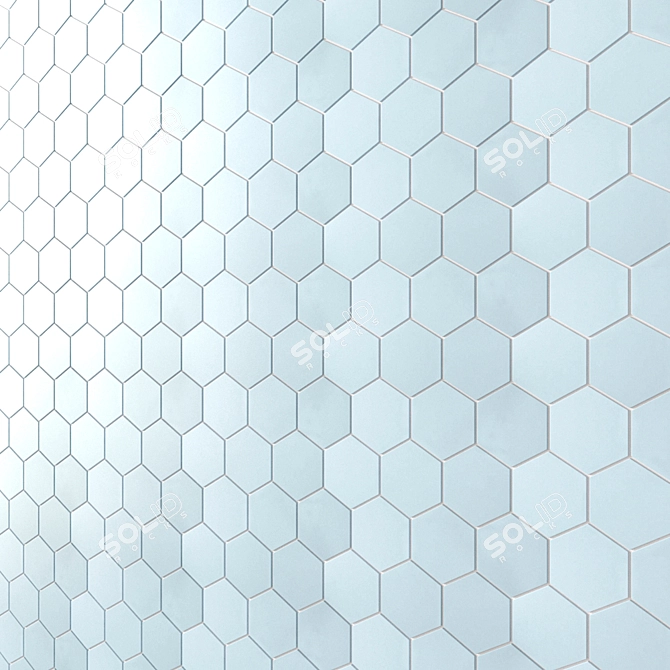 HD 3D Mosaic Hexagon - 4 Types 3D model image 4