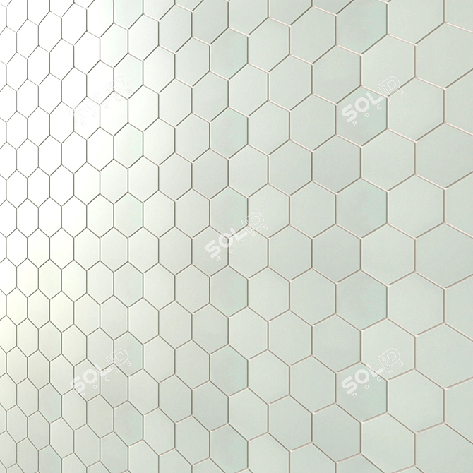 HD 3D Mosaic Hexagon - 4 Types 3D model image 5