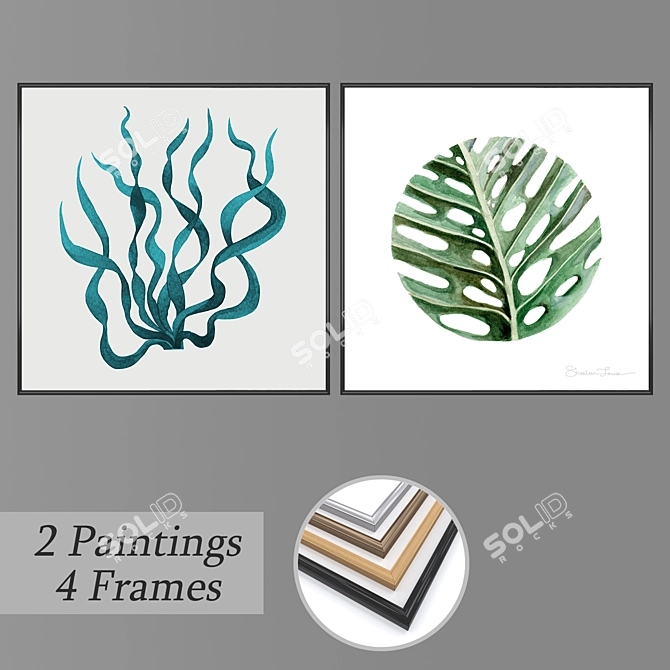 Modern Wall Art Set No. 2043 3D model image 1