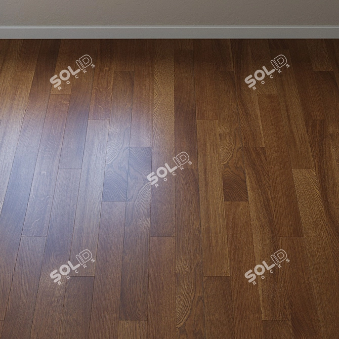 French Oak Chevron Parquet Board 3D model image 2