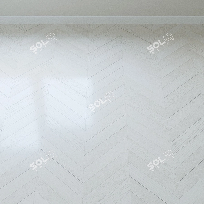 Title: Upofloor White Oak Parquet Board 3D model image 3