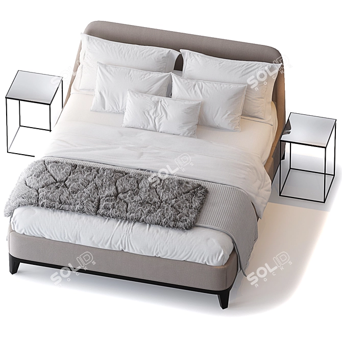 Stanley Bed & Coppice Side Table 3D model image 2