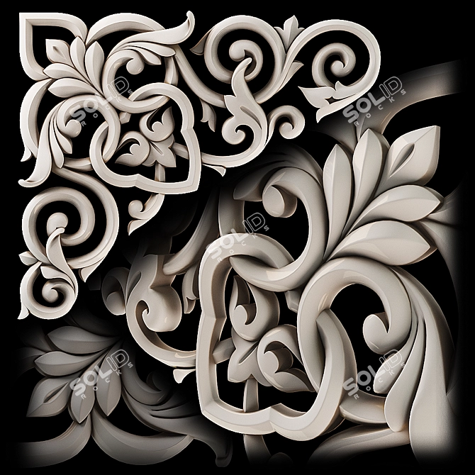 3D Low Poly Decor Model | CNC Cutting | STL File 3D model image 1