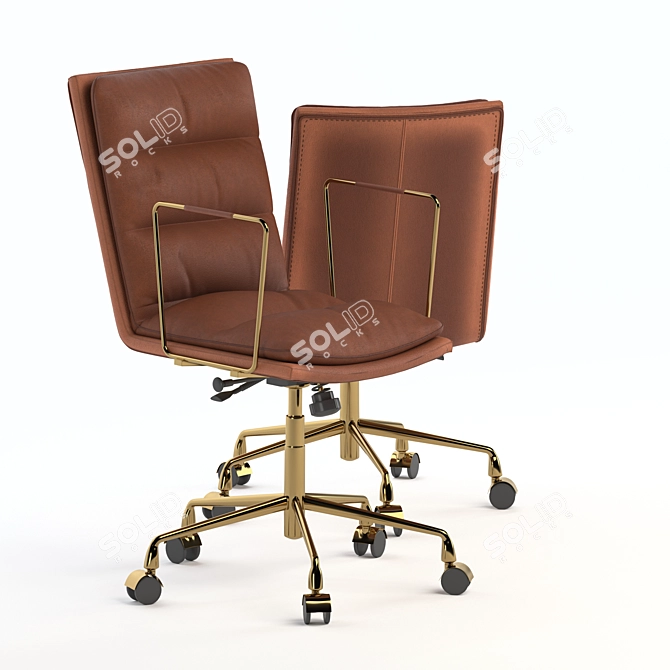 Alvord Dudley Leather Task Chair 3D model image 1