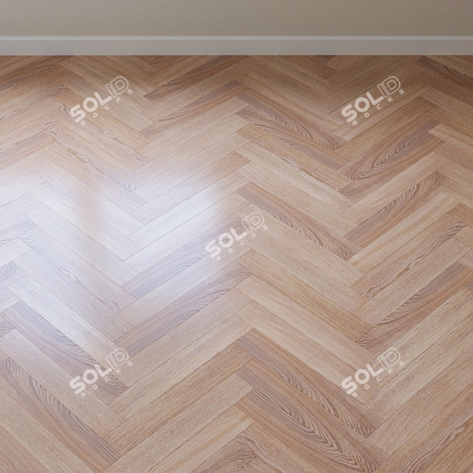 Upofloor Oak Parquet Board: French Tree Design 3D model image 4