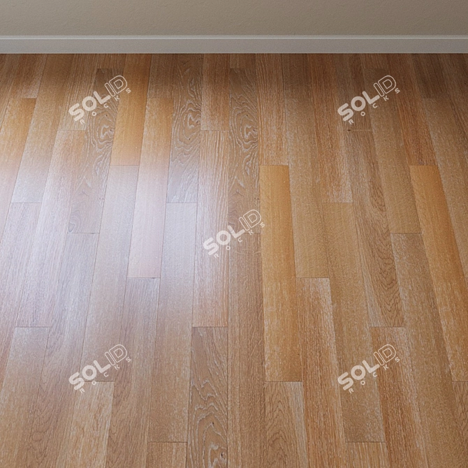 French Oak Chevron Parquet Board 3D model image 2