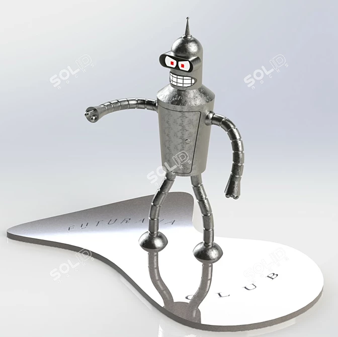 Futurama Bender Action Figure 3D model image 1