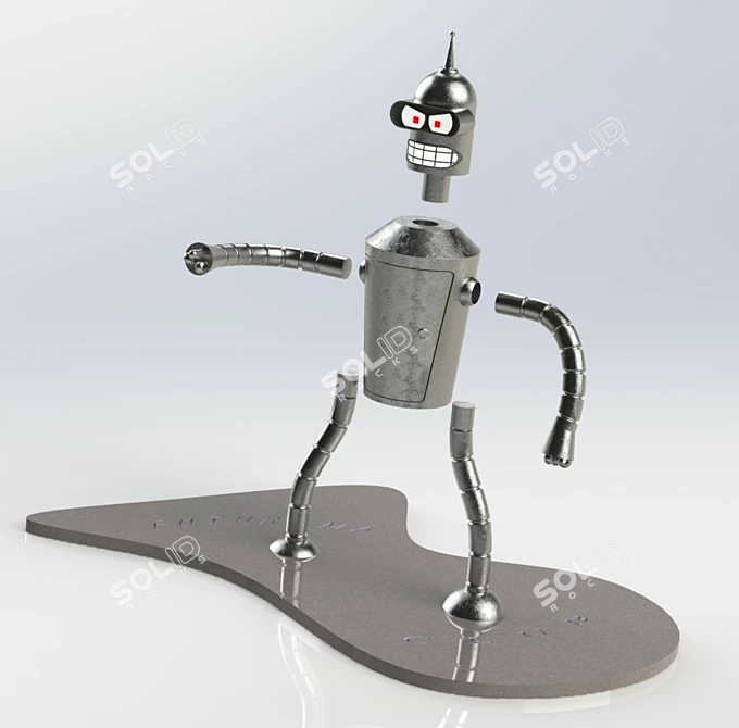 Futurama Bender Action Figure 3D model image 2