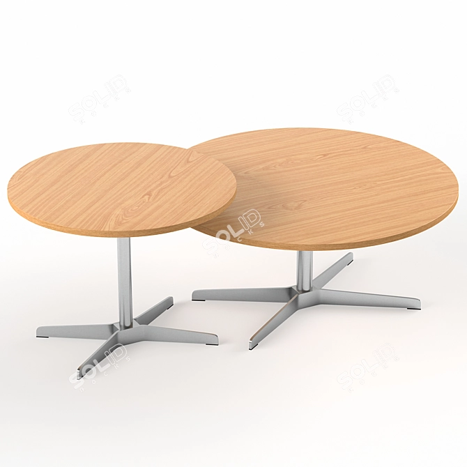 Stylish Thonet 1808 Low Table 3D model image 2