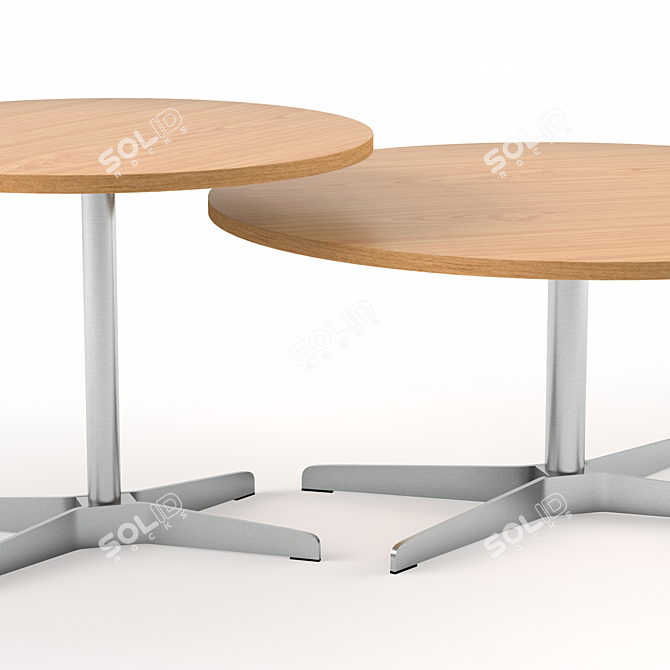 Stylish Thonet 1808 Low Table 3D model image 3