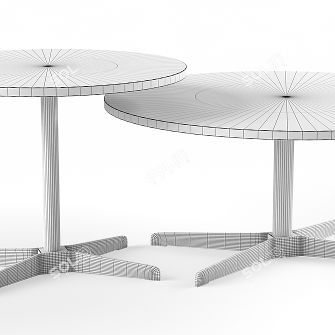 Stylish Thonet 1808 Low Table 3D model image 4