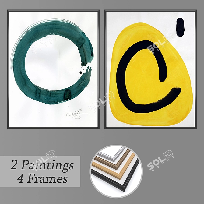 Modern Wall Art Set No 2048 3D model image 1