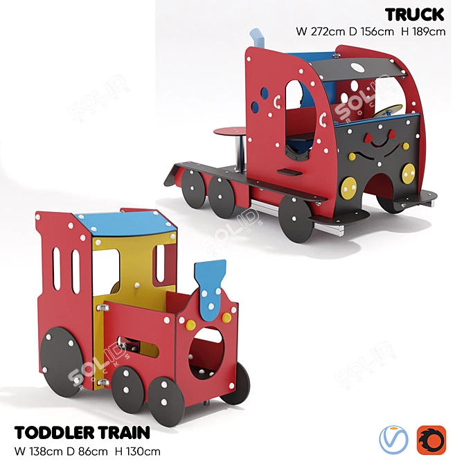 KOMPAN Transport Playset 3D model image 1