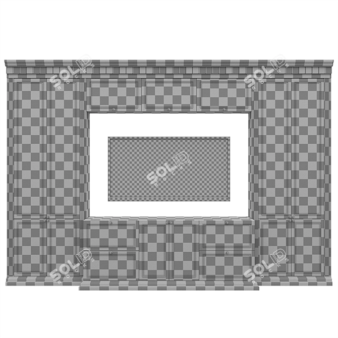 Classic Wardrobe: Timeless Elegance for Your Space 3D model image 5