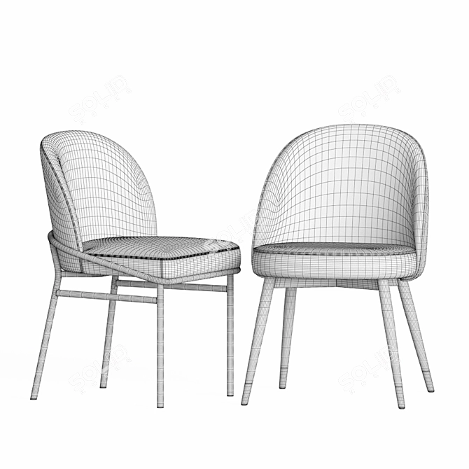 Elegant Willis & Cooper Dining Chair Set 3D model image 4