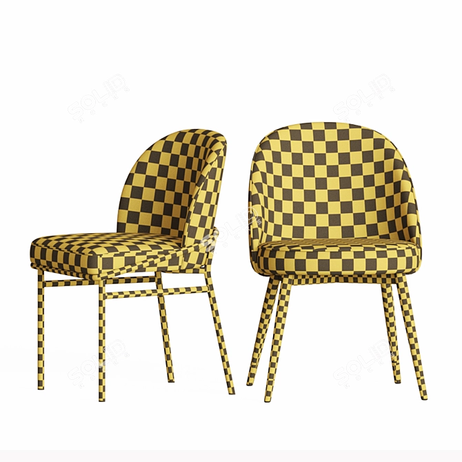 Elegant Willis & Cooper Dining Chair Set 3D model image 5