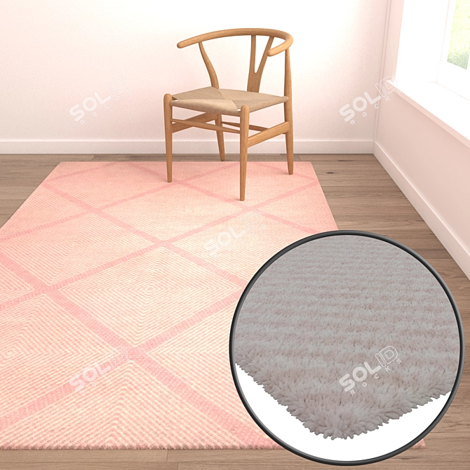 Luxury Carpet Set: High-Quality Textures for Stunning Renders 3D model image 5