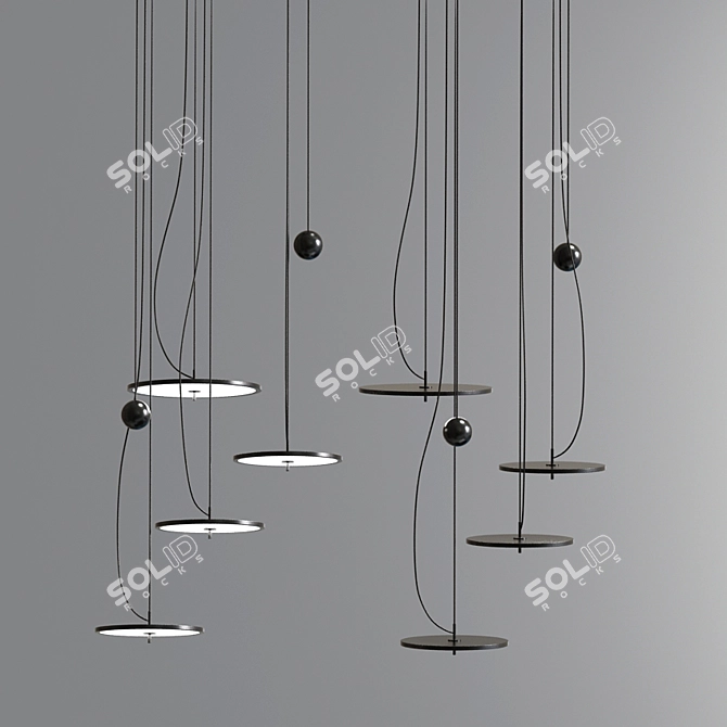 Contemporary Suspension Pendant Light 3D model image 3