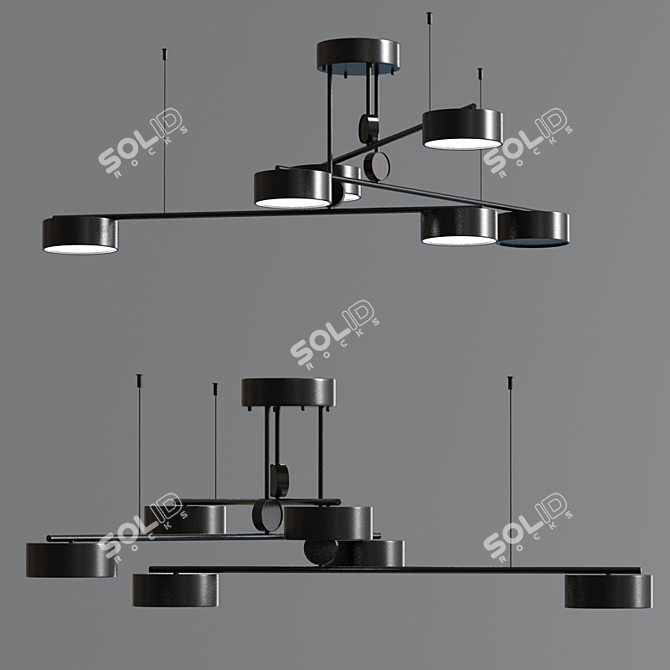 Sleek Tubetto Pendant Lights 3D model image 4