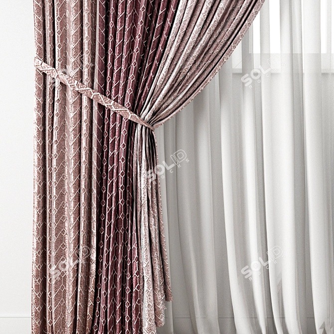 Exquisite Curtain Model | 3D Max | Obj 3D model image 2